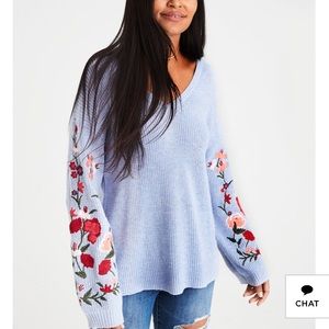 American eagle embroidered sweater